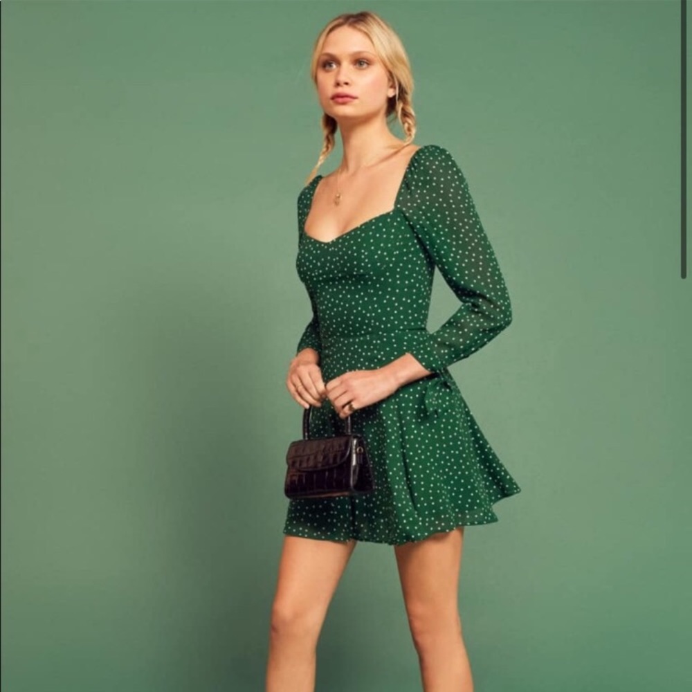NWT Reformation Beatrice Dress in Rosemary size 12